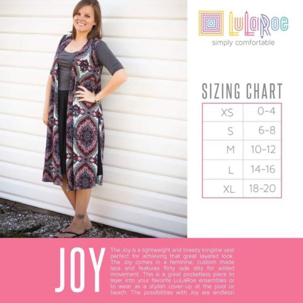 ☆☆SOLD☆☆ LulaRoe Joy Duster Length Heathered Vest - Picture 4 of 9